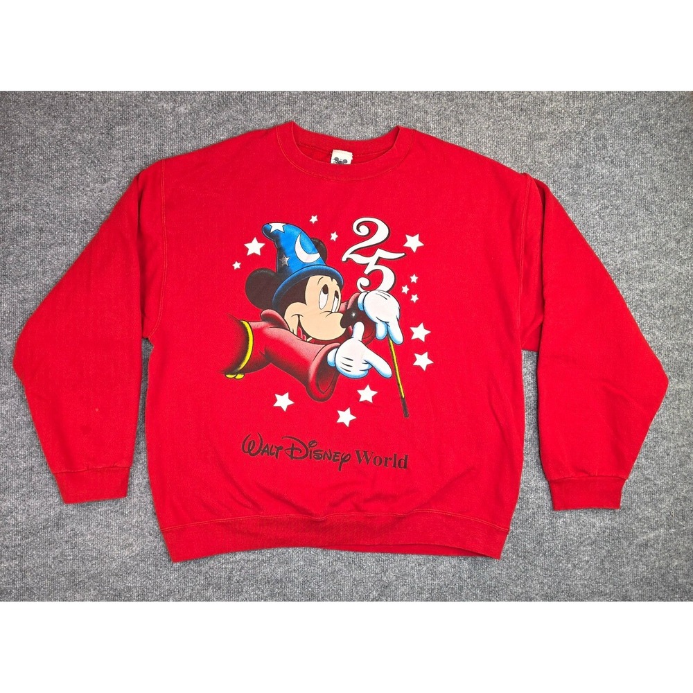 Walt Disney World Vintage 1996 Sweatshirt 25th Anniversary Mickey Mouse Men's XL